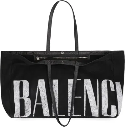 Balenciaga Black East-west Large Tote In Black