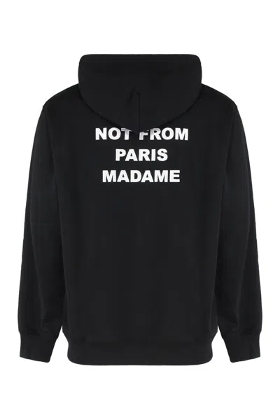 Drôle De Monsieur Le Hoodie Slogan Sweatshirt In Black