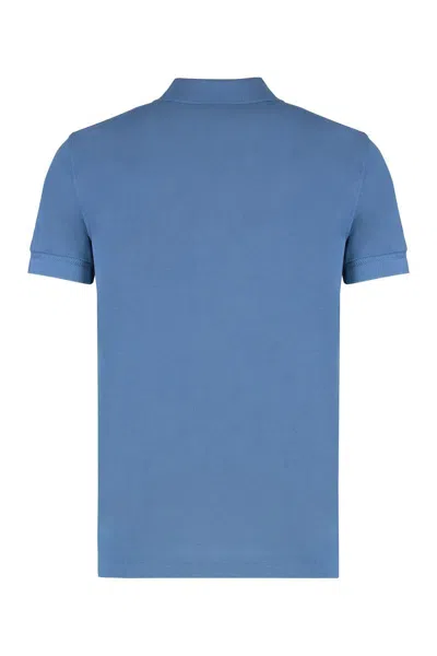Tom Ford Lyocell Piquet Polo Shirt In Blue