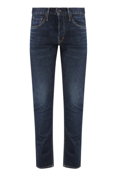 Tom Ford 5-pocket Slim Fit Jeans In Blue