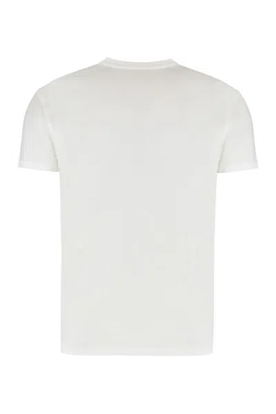 Tom Ford Pink Cotton Blend T-shirt In White