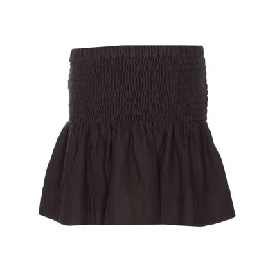 Isabel Marant Étoile Isabel Marant Etoile Charcoal Cotton Pacifica Mini Skirt In Brown