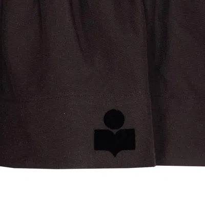 Isabel Marant Étoile Isabel Marant Etoile Charcoal Cotton Pacifica Mini Skirt In Brown