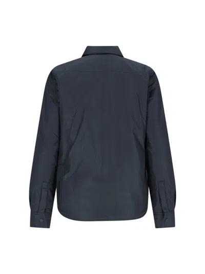 Aspesi Collared Jacket With Button Cuffs And Pockets In Blue