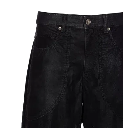 Isabel Marant Étoile Womens Black Kelvina Wide-leg Faux-leather Trousers