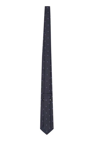 Tom Ford Jacquard Silk Tie In Blue