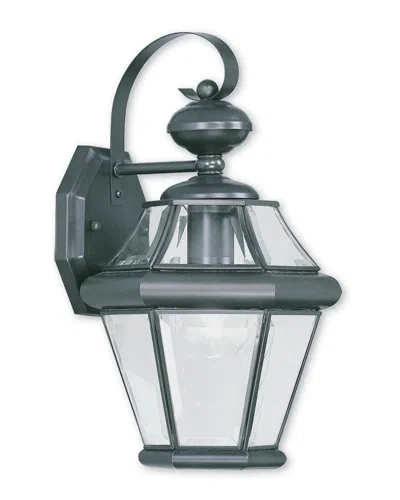 Livex Lighting Livex Georgetown 1-light Bronze Outdoor Wall Lantern In Gray