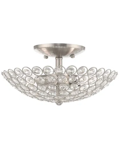 Livex Lighting Livex Cassandra 2 Lt Brushed Nickel Ceiling Mount In Metallic