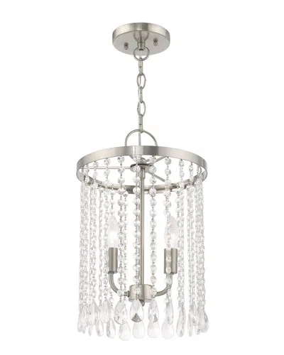 Livex Lighting Livex Elizabeth 2 Lt Brushed Nickel Mini Pendant