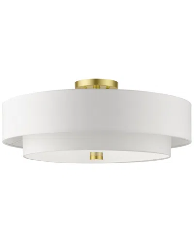 Livex Lighting 5-light Semi Flush In White