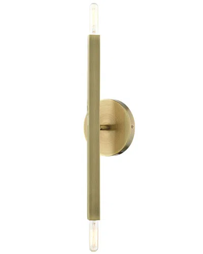 Livex Lighting 2 Light Antique Brass Ada Sconce In Gold