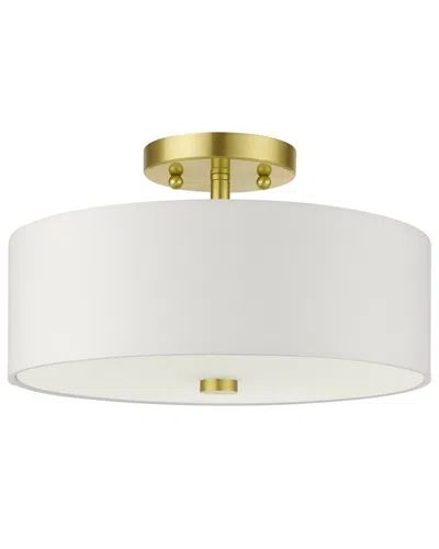 Livex Lighting 2-light Semi Flush In White