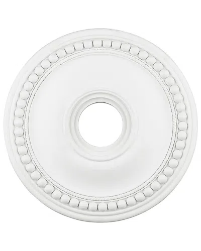 Livex Lighting Hand Applied White Ceiling Medallion In White