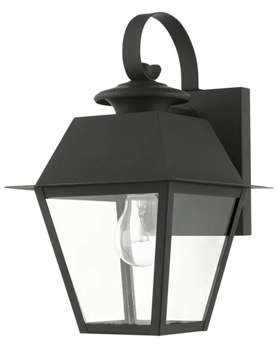 Livex Lighting 1 Light Black Outdoor Wall Lantern In Black