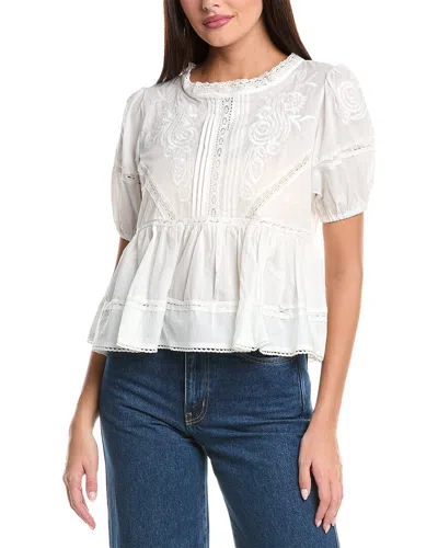 Seraphina Woven Top In White