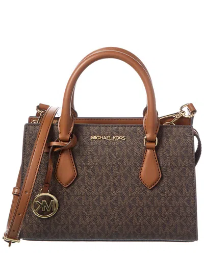 Michael Kors Sheila Small Coated Canvas Satchel