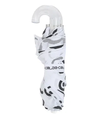 10 Corso Como Logo-print Umbrella In Neutral