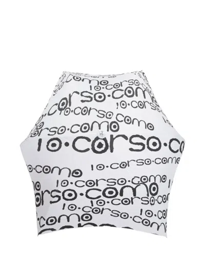 10 Corso Como Logo-print Umbrella In Neutral