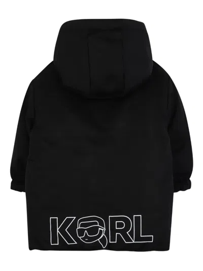 Karl Lagerfeld Logo-print Puffer Jacket In Neutral