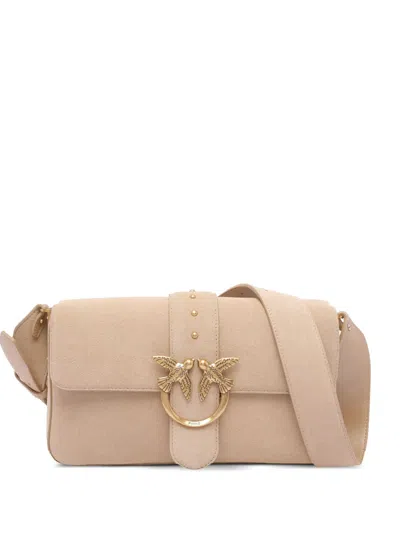 Pinko Love One Suede Shoulder Bag