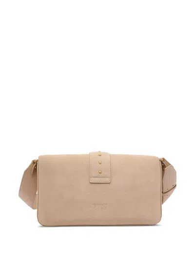 Pinko Love One Suede Shoulder Bag