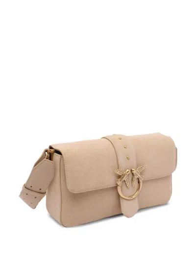 Pinko Love One Suede Shoulder Bag