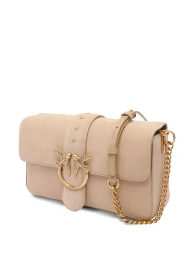 Pinko Love One Suede Shoulder Bag