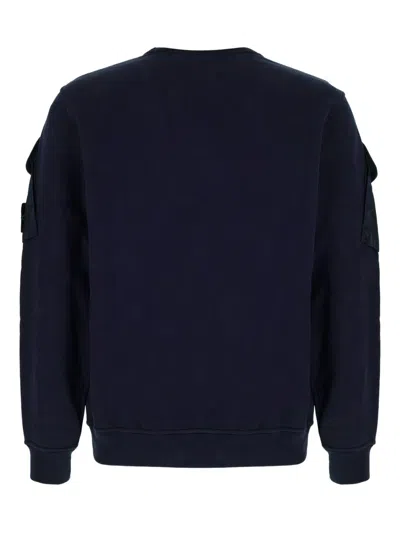 Stone Island 6100008 Pocket-detail Cotton Sweatshirt In Blue