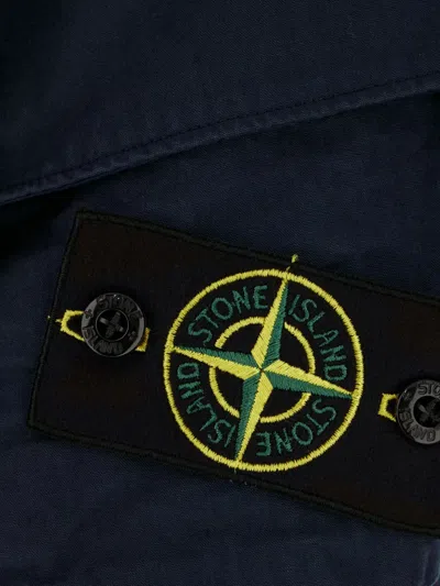 Stone Island 6100008 Pocket-detail Cotton Sweatshirt In Blue