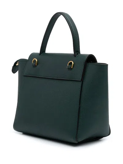 Pre-owned Celine 2020 Nano Grained Calfskin Belt Bag Satchel In Green