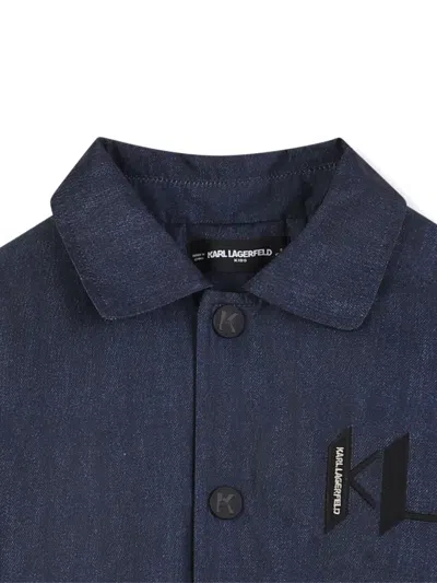 Karl Lagerfeld Denim Bomber Jacket In Multi