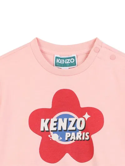 Kenzo Floral-print Dress In Pink