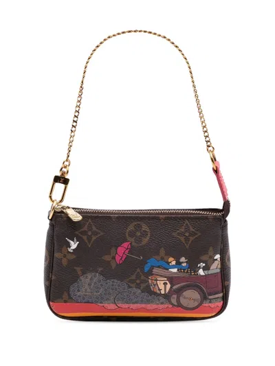 Pre-owned Louis Vuitton 2015 Monogram Evasion Illustre Mini Pochette Accessories Handbag
