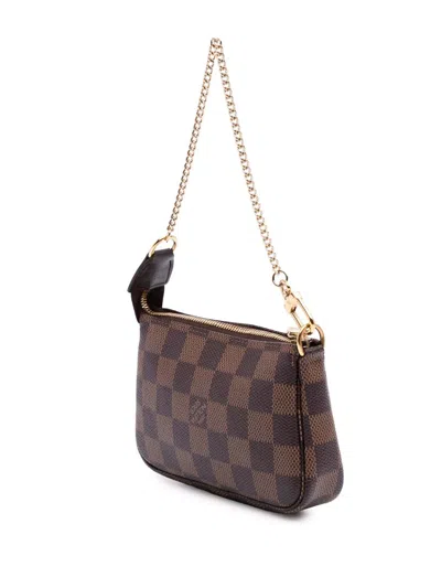 Pre-owned Louis Vuitton 2020 Damier Ebene Mini Pochette Accessoires Handbag