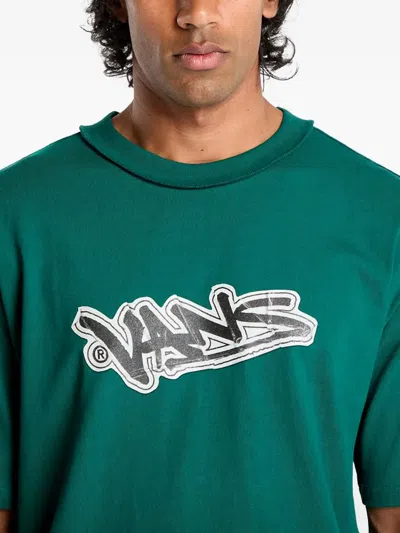 Vans Slap Graffiti-print Boxy T-shirt In Green