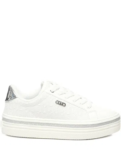 Liu •jo Logo-detail Platform Sneakers In White