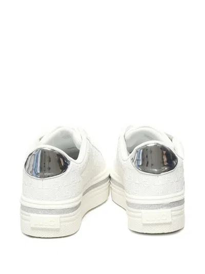 Liu •jo Logo-detail Platform Sneakers In White