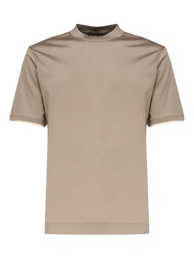 Giuliano Galiano Crew-neck Short-sleeve T-shirt In Gray