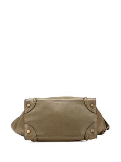 Pre-owned Celine 2012 Mini Calfskin Luggage Tote Bag In Brown
