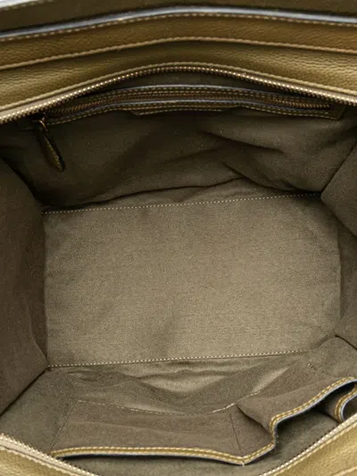 Pre-owned Celine 2012 Mini Calfskin Luggage Tote Bag In Brown