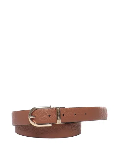 Emporio Armani Buckle-detail Leather Belt In Brown