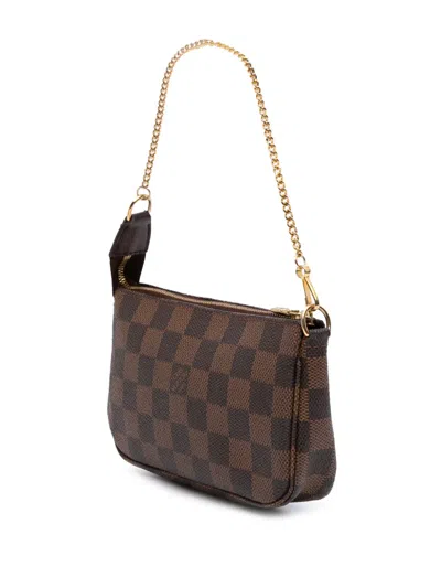 Pre-owned Louis Vuitton 2004 Damier Ebene Mini Pochette Accessoires Handbag