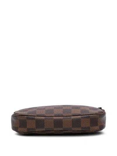 Pre-owned Louis Vuitton 2004 Damier Ebene Mini Pochette Accessoires Handbag