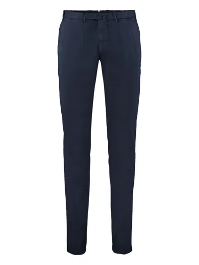 The (alphabet) Stretch-cotton Chino Trousers In Blue
