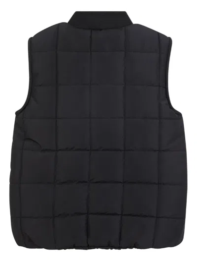 Karl Lagerfeld Quilted Sleeveless Gilet In Black