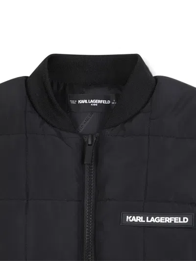 Karl Lagerfeld Quilted Sleeveless Gilet In Black