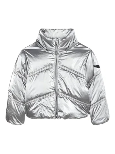 Zadig & Voltaire Metallic Puffer Jacket In Gray