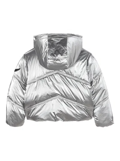 Zadig & Voltaire Metallic Puffer Jacket In Gray