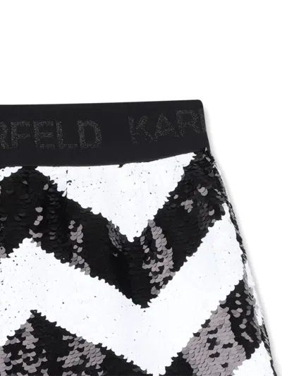Karl Lagerfeld Chevron Sequin-embellished Shorts In Multi