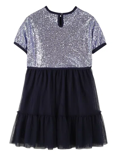 Billieblush Sequin-embellished Tulle Dress In Black